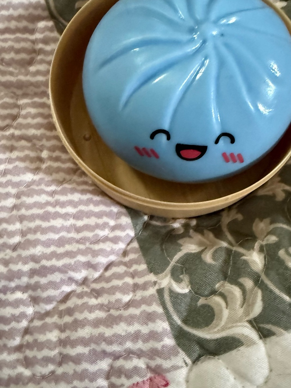 Blue Kawaii Dumpling Squishy Toy -